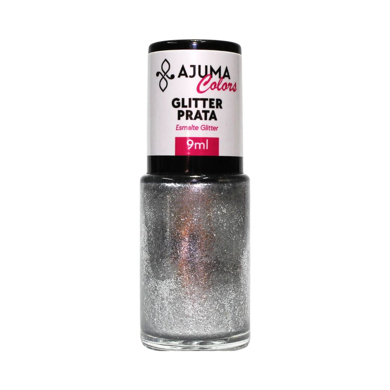 Esmalte Glitter Prata 9ml